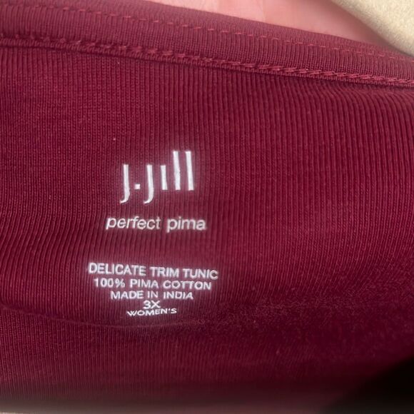 ✨J Jill Perfect Pima Delicate Trim Tunic Sz 3X Top✨ - Picture 5 of 6